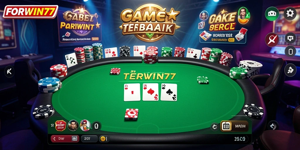 Tampilan permainan Poker yang seru dan menarik di FORWIN77.