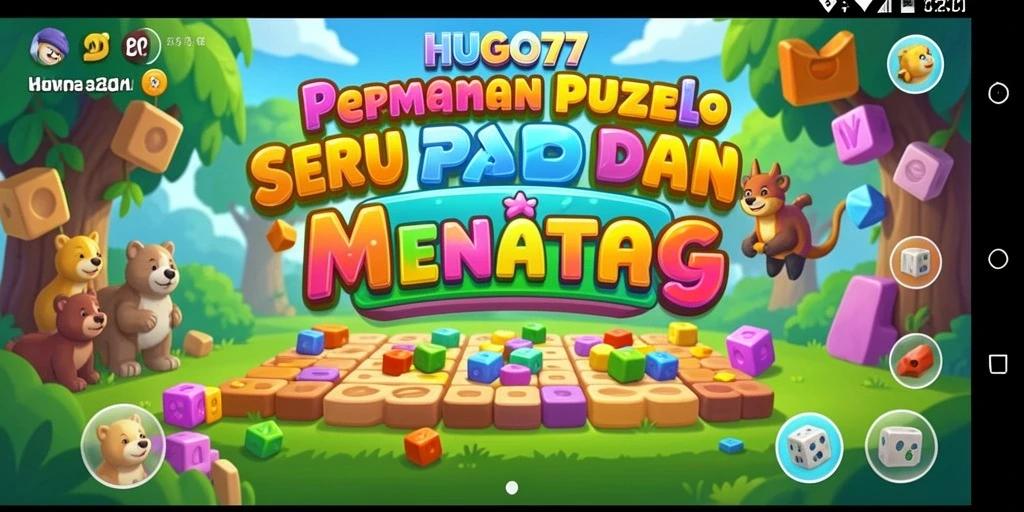Tampilan menarik dari permainan Puzzle HUGO77.