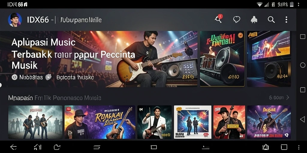 Tangkap layar utama IDX66 menampilkan gameplay menarik dalam aplikasi Music.