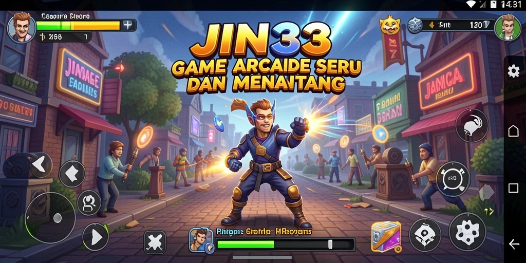 Tampilan screenshot JIN33 menampilkan serunya gameplay Arcade.