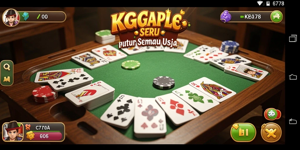 Tampilan gameplay Gaple yang menyenangkan dan interaktif.