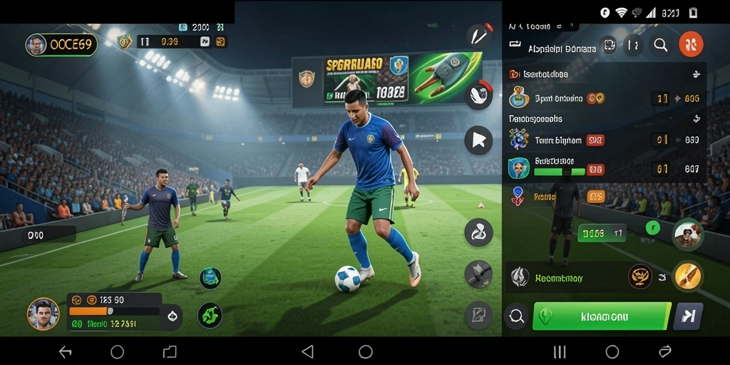 Screenshot OCE69 menunjukkan tampilan antarmuka aplikasi Sportsbook yang intuitif.