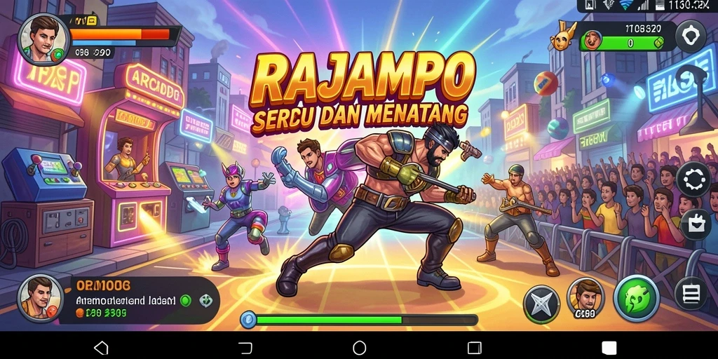 Tampilan seru dari gameplay RAJAMPO yang menantang.