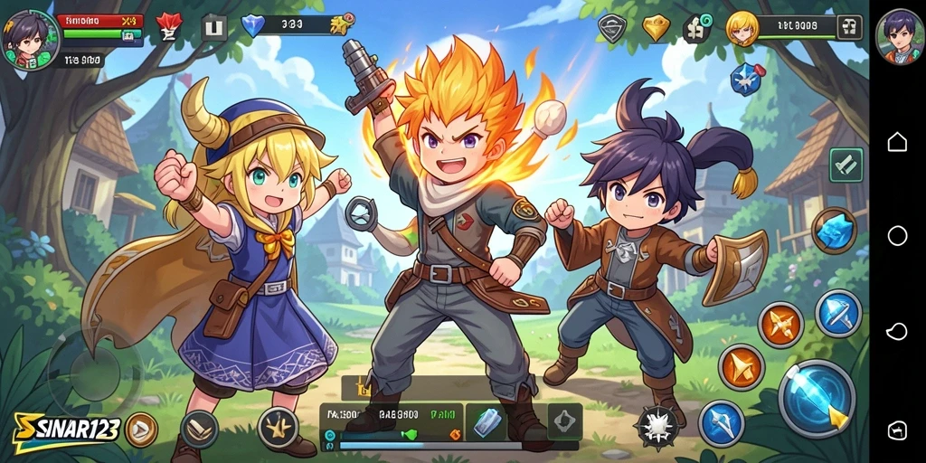 Tampilan menakjubkan dari gameplay Anime di SINAR123.