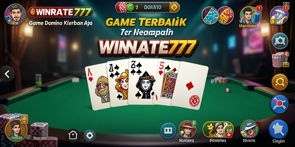Tampilan seru gameplay Domino di WINRATE777.