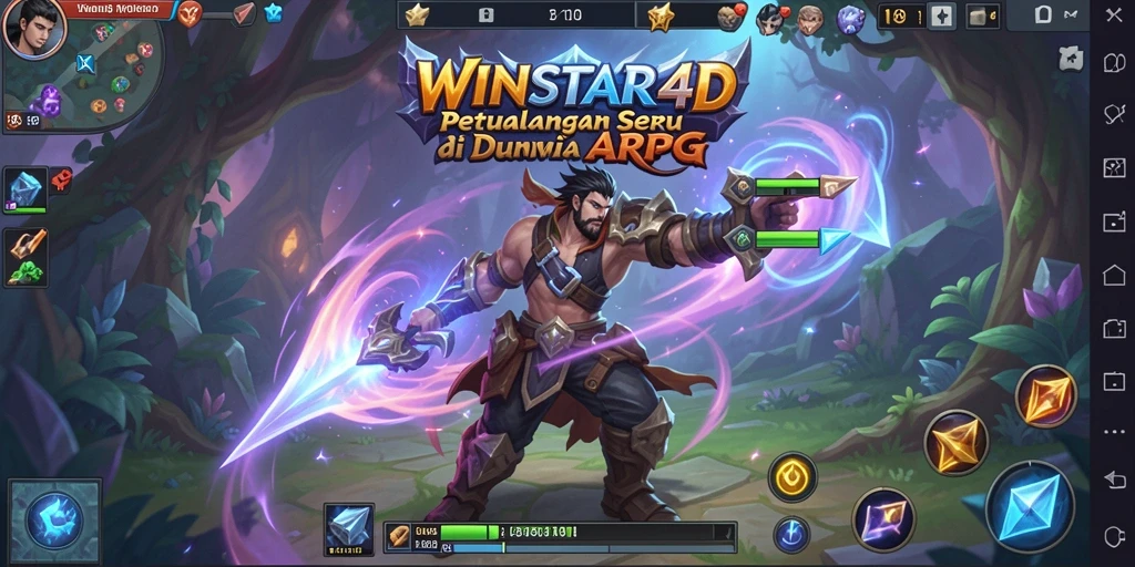 Tampilan gameplay ARPG yang menegangkan dalam WINSTAR4D.